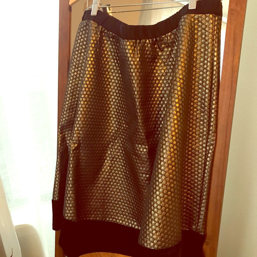 Fun gold and black velvet skirt